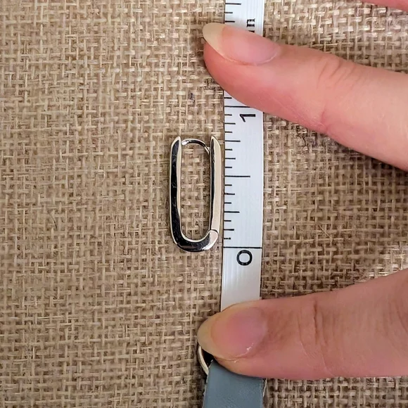 Aurate Silver Hoop Earrings - Picture 2 of 4